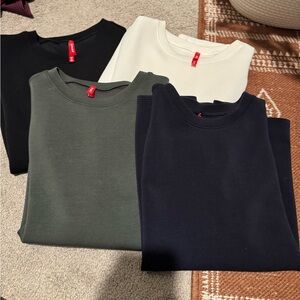 SPANX— hardly worn in new condition set of Four Crewneck Sweatshirts